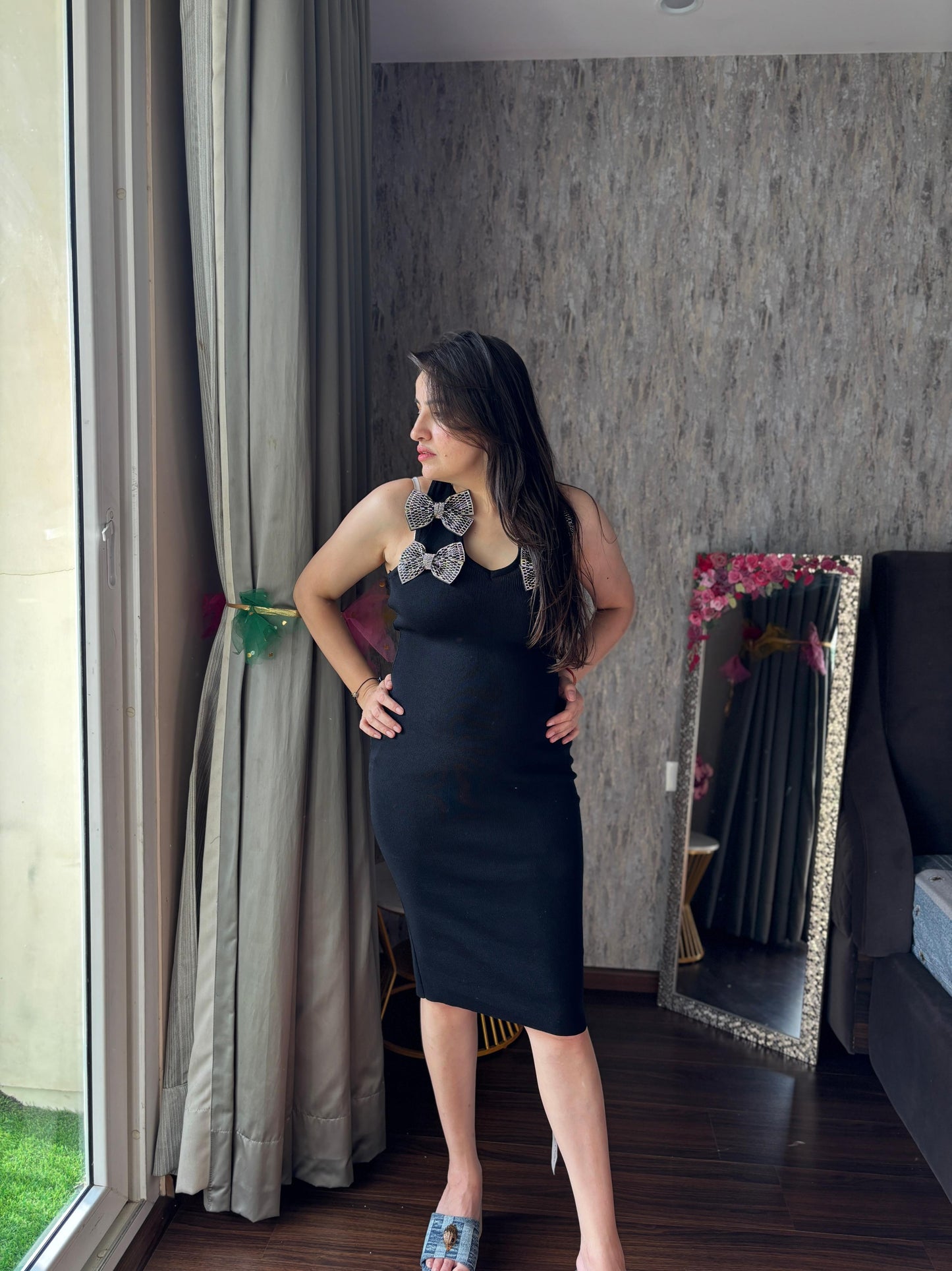 Body con black dress