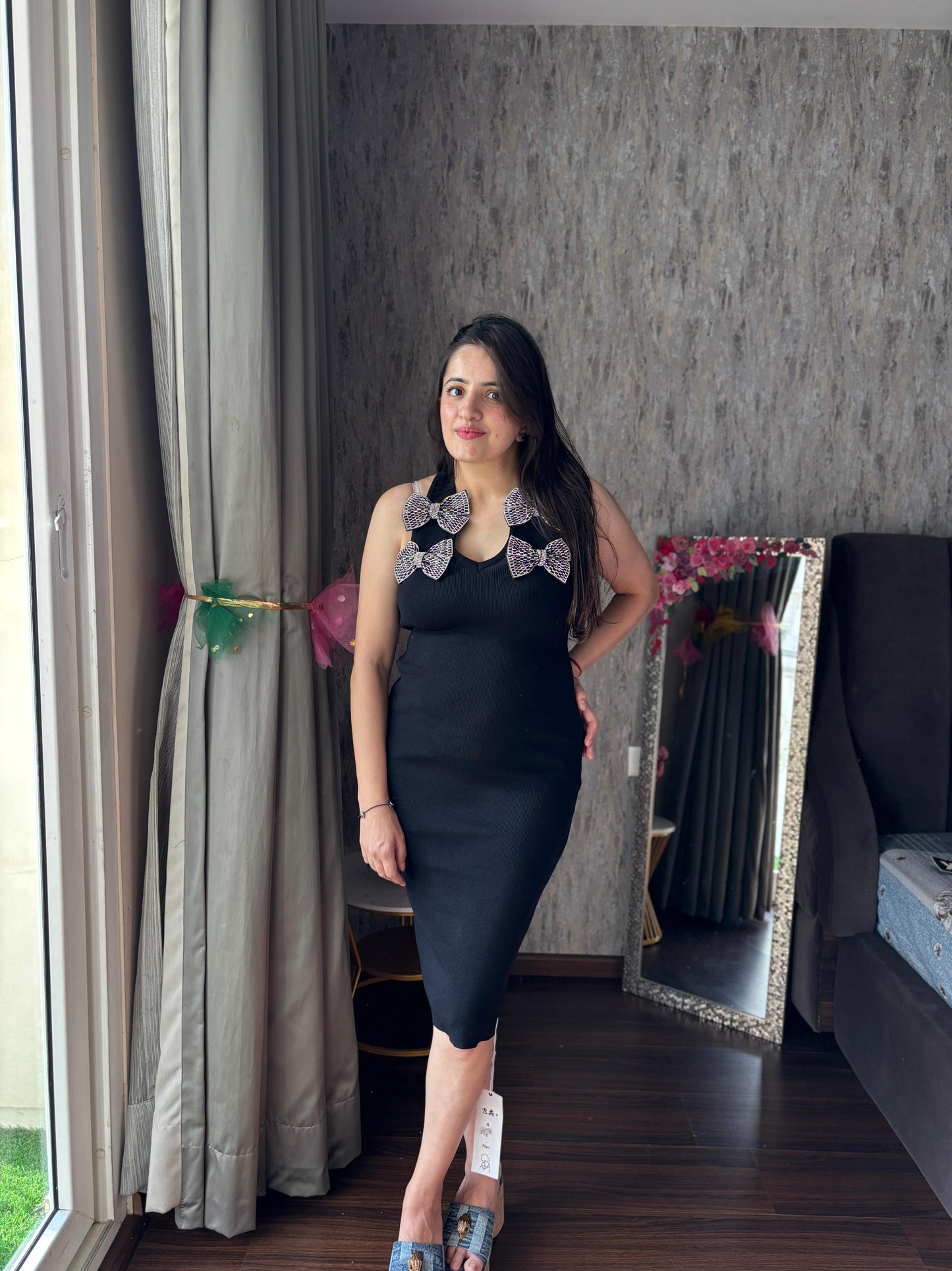 Body con black dress