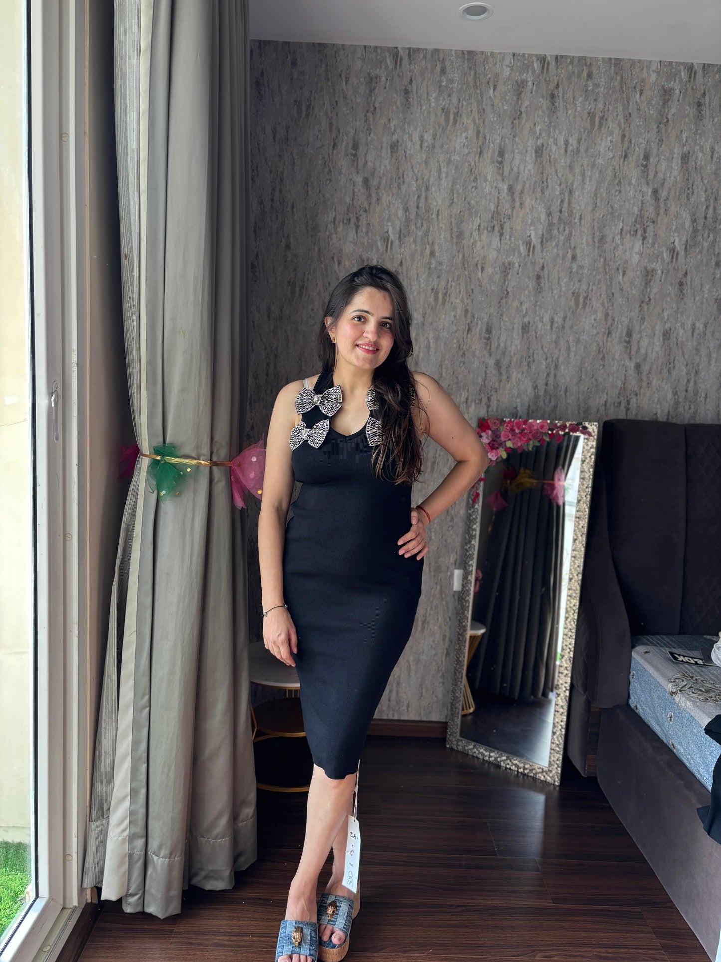 Body con black dress