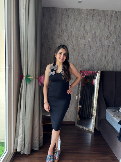 Body con black dress