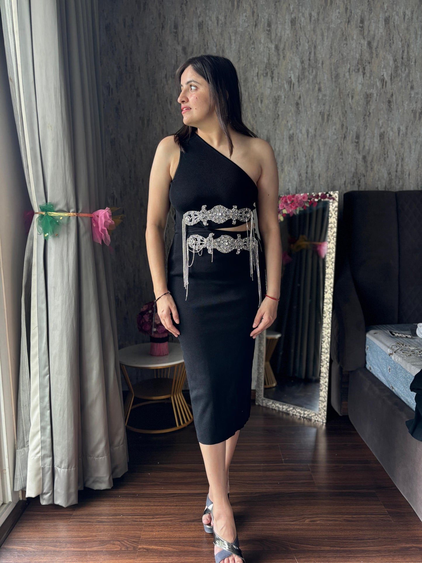 Body con black dress