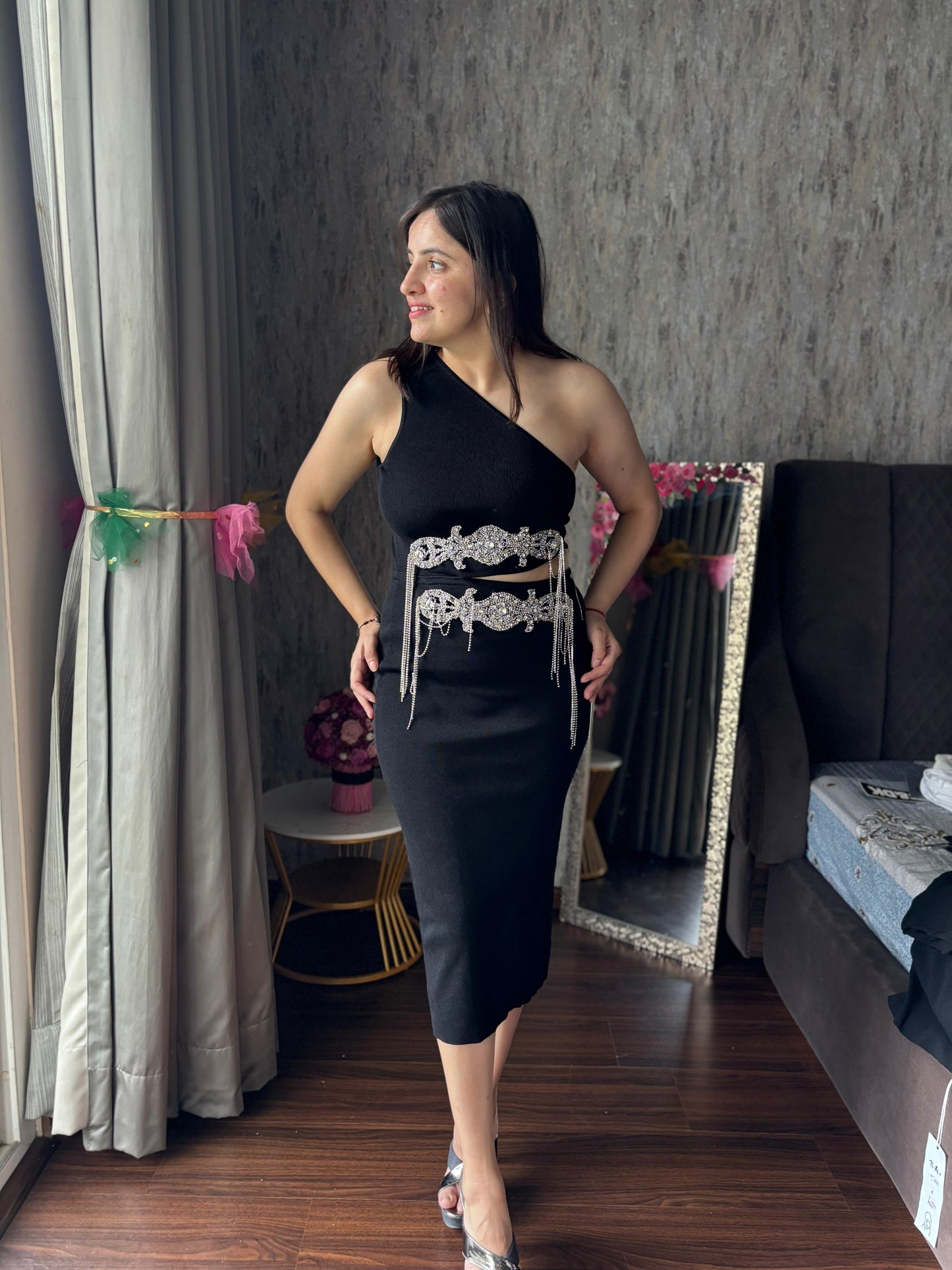 Body con black dress
