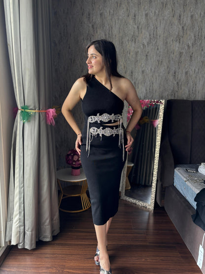 Body con black dress