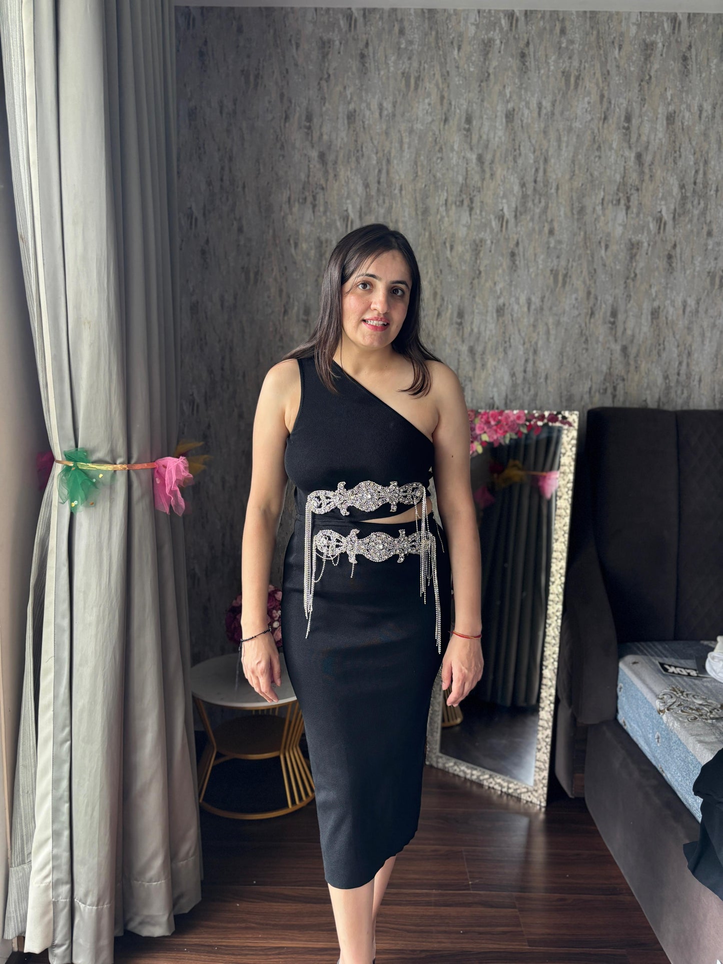 Body con black dress
