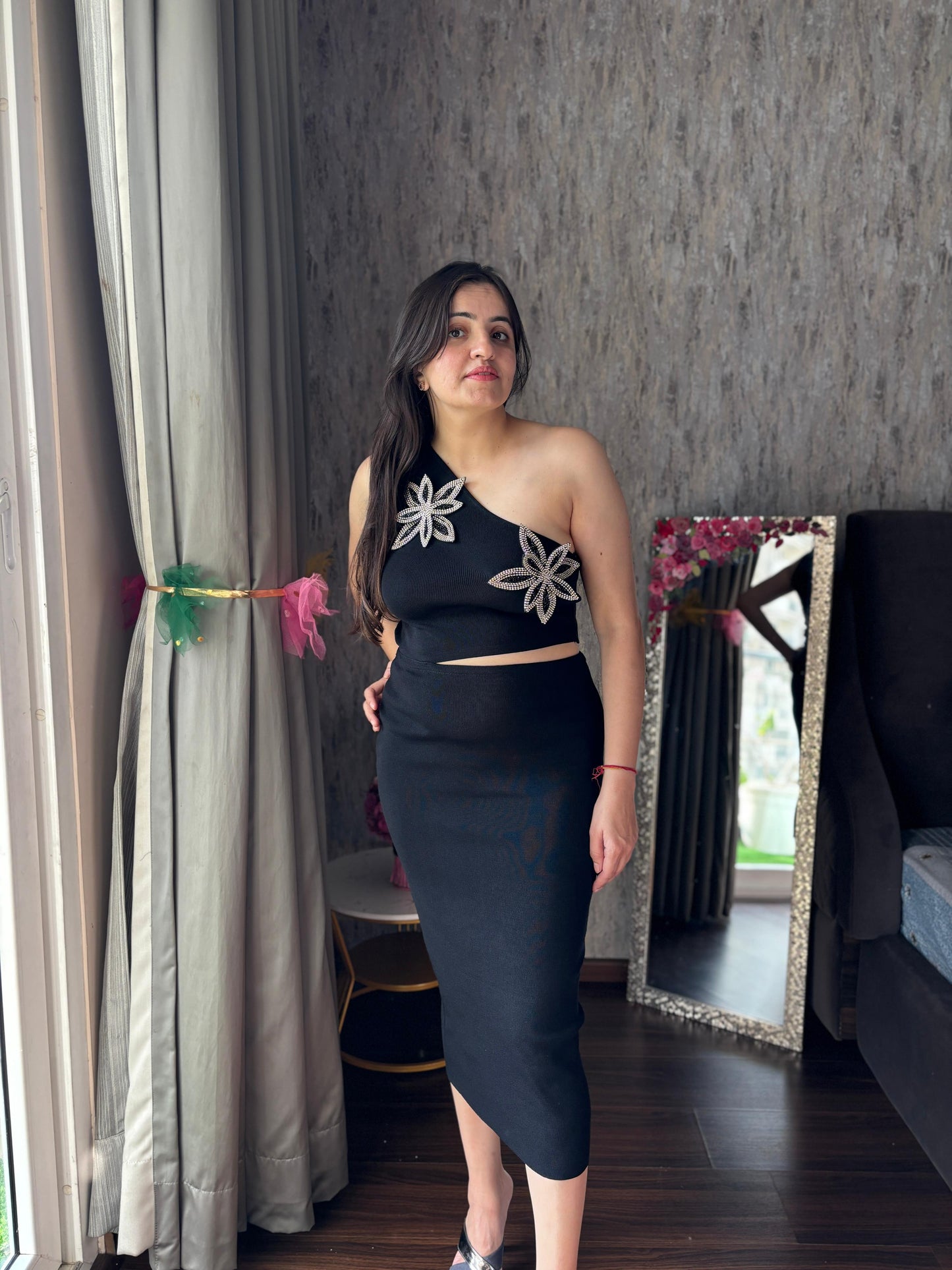 Body con black dress
