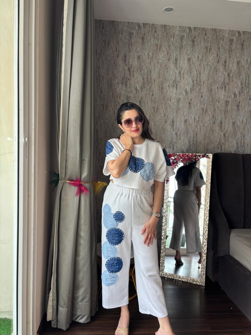 White denim travel coordseta