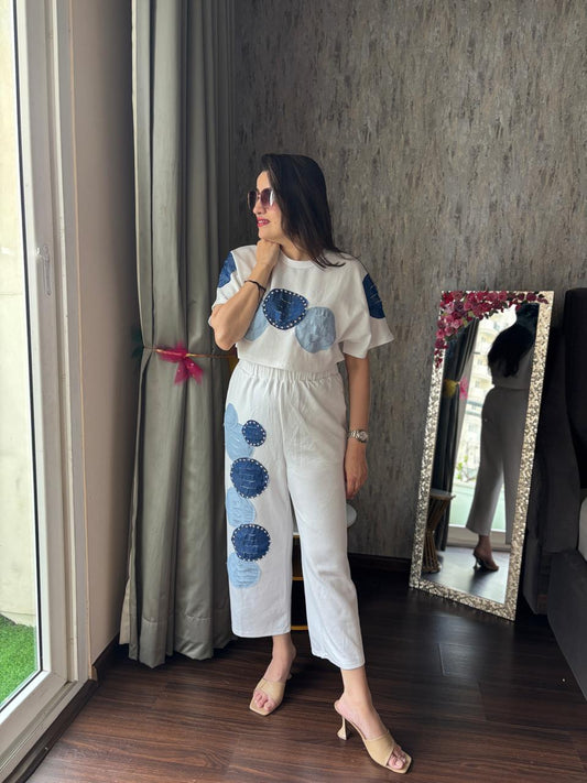 White denim travel coordseta