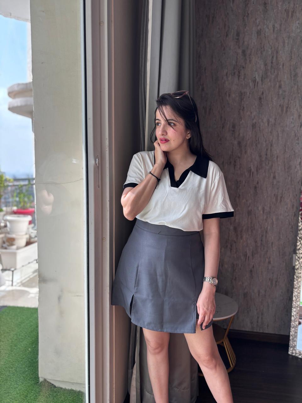 Skirt and top set