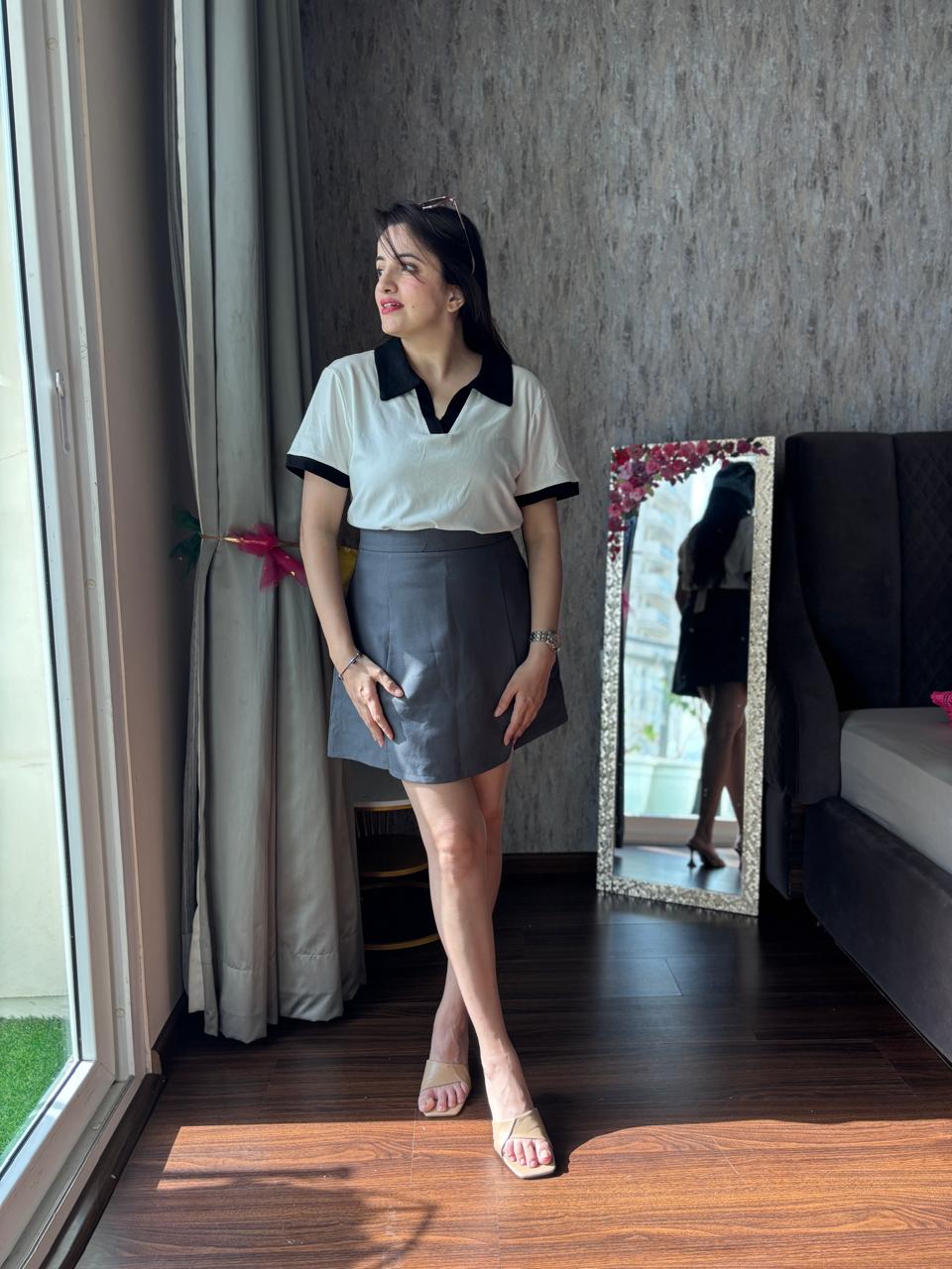 Skirt and top set