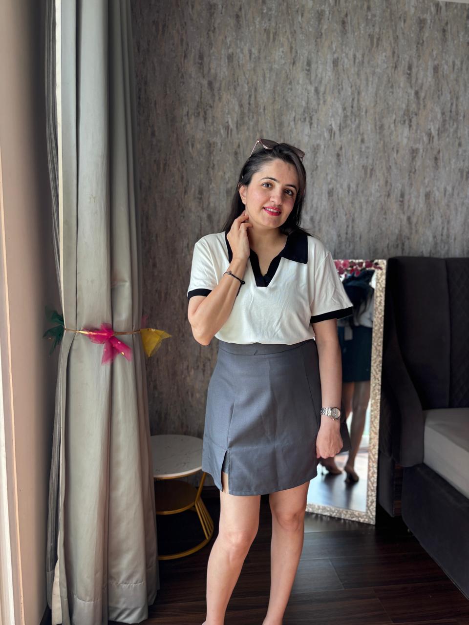 Skirt and top set