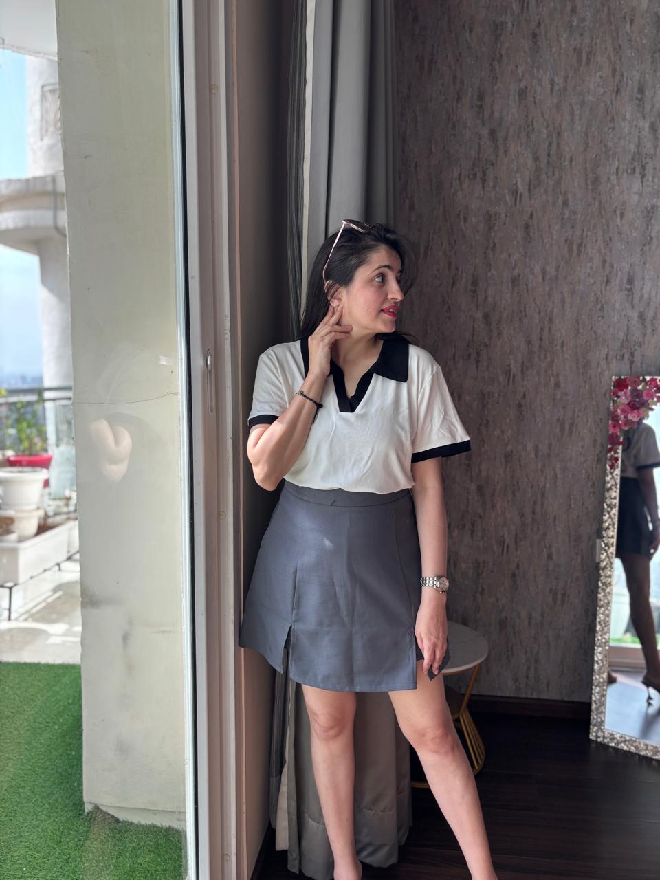 Skirt and top set