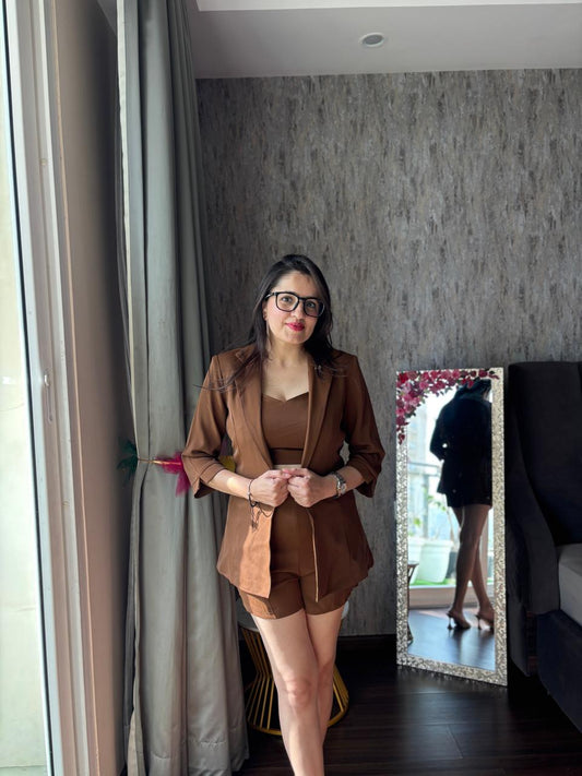 3 piece short set