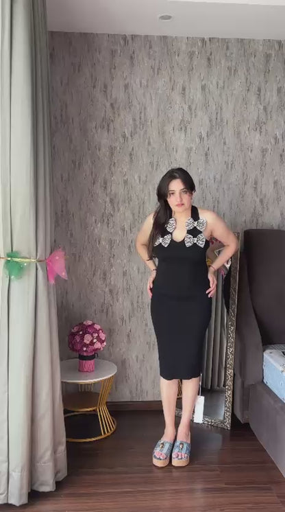 Body con black dress