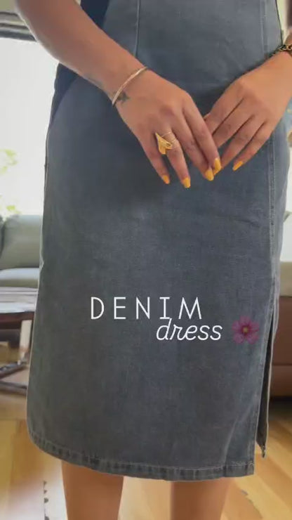 Luxury denim dress